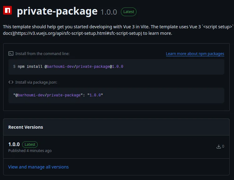 Publishing a Private Npm Package using GitHub Packages