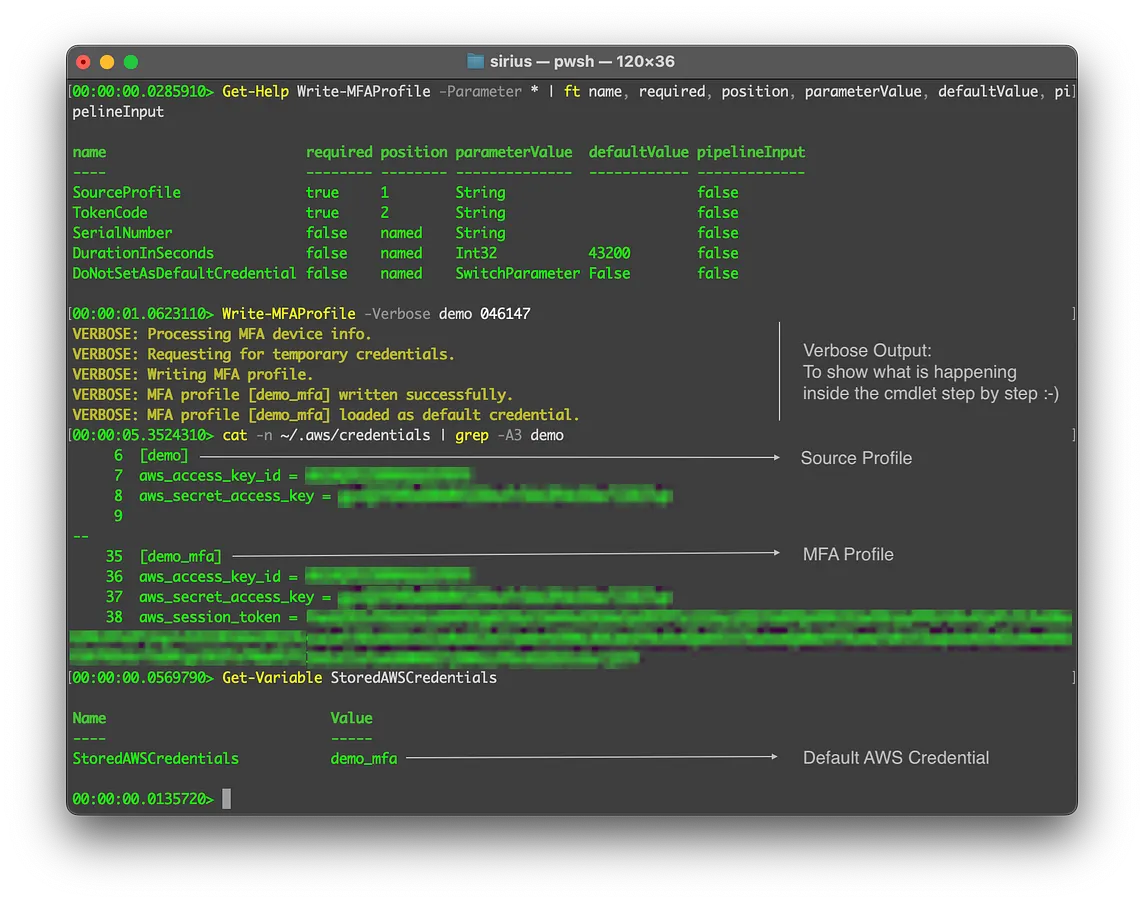 Simplify AWS MFA Authentication in PowerShell