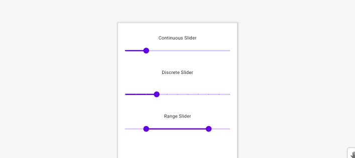 Sliders — Material Component For Android