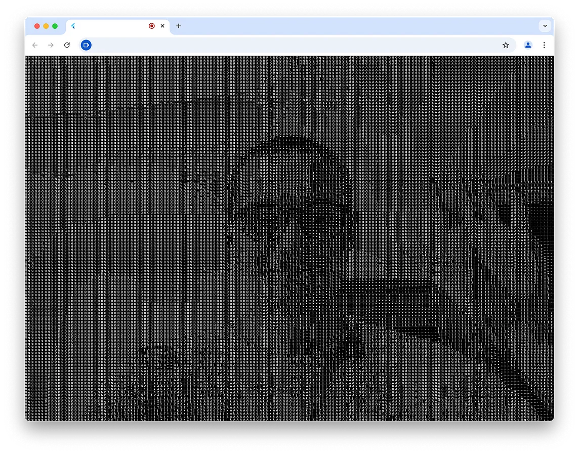 ASCII camera effect with Flutter