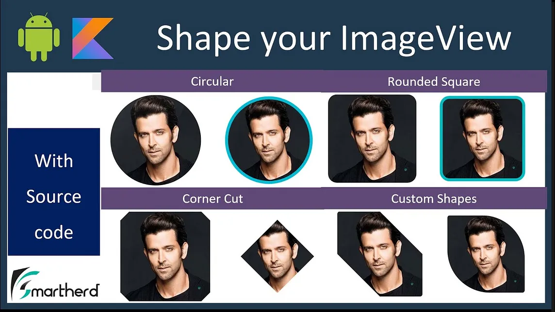 Android Shape Your Image: Circle, Rounded Square, or Cuts at the Corner of Image