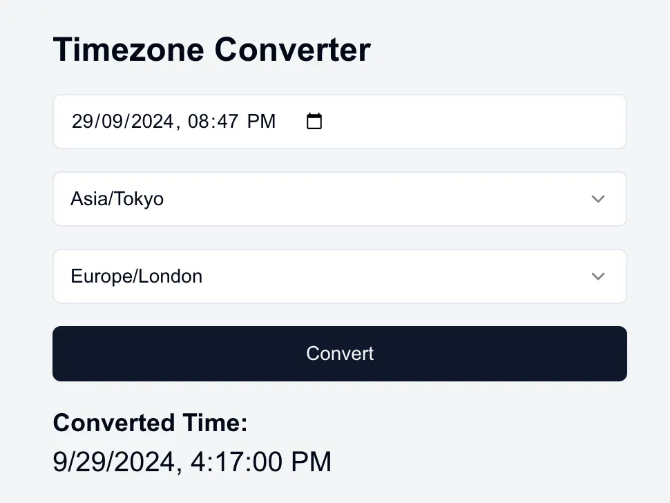 Crafting a Next.js App with AI: A Timezone Converter Story