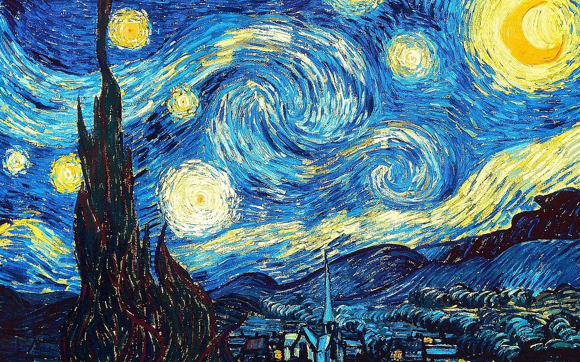 Image of Van Gogh Painting Starry Night