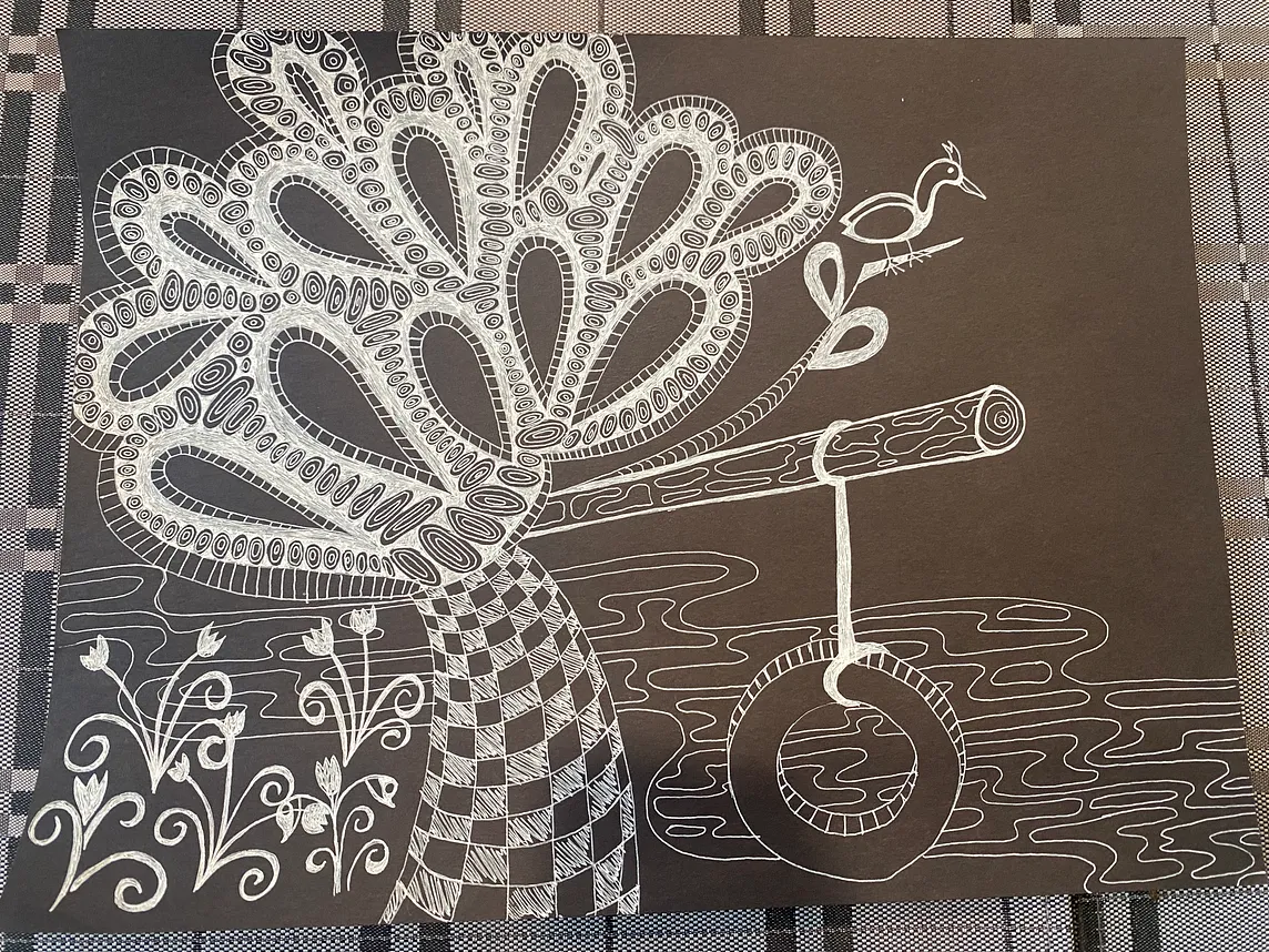 Using White Ink on Black Paper