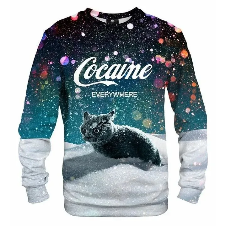 Snow Cat Cocaine Everywhere Sweatshirt