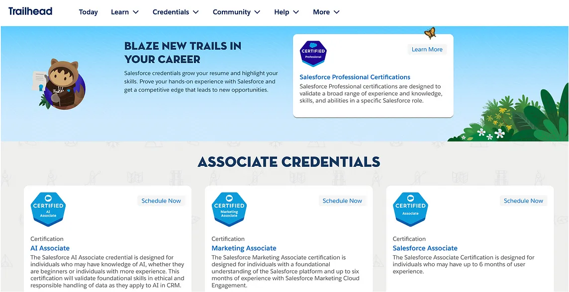 Salesforce Certifications for New Trailblazers: AI, Marketing, and Salesforce Associates Certs