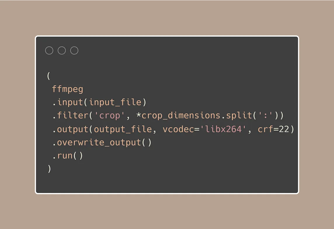 How to crop a video with Python ffmpeg