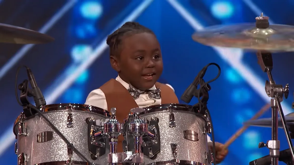 YouTube screenshot of of 5-Year-Old Chrisyius Whitehead auditioning during at America’s Got Talent in August 2024