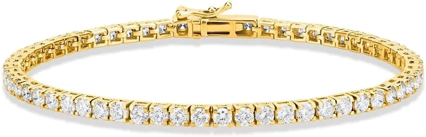 Sparkle Like You Mean It: The 14K Yellow Gold Lab Grown Diamond Tennis Bracelet