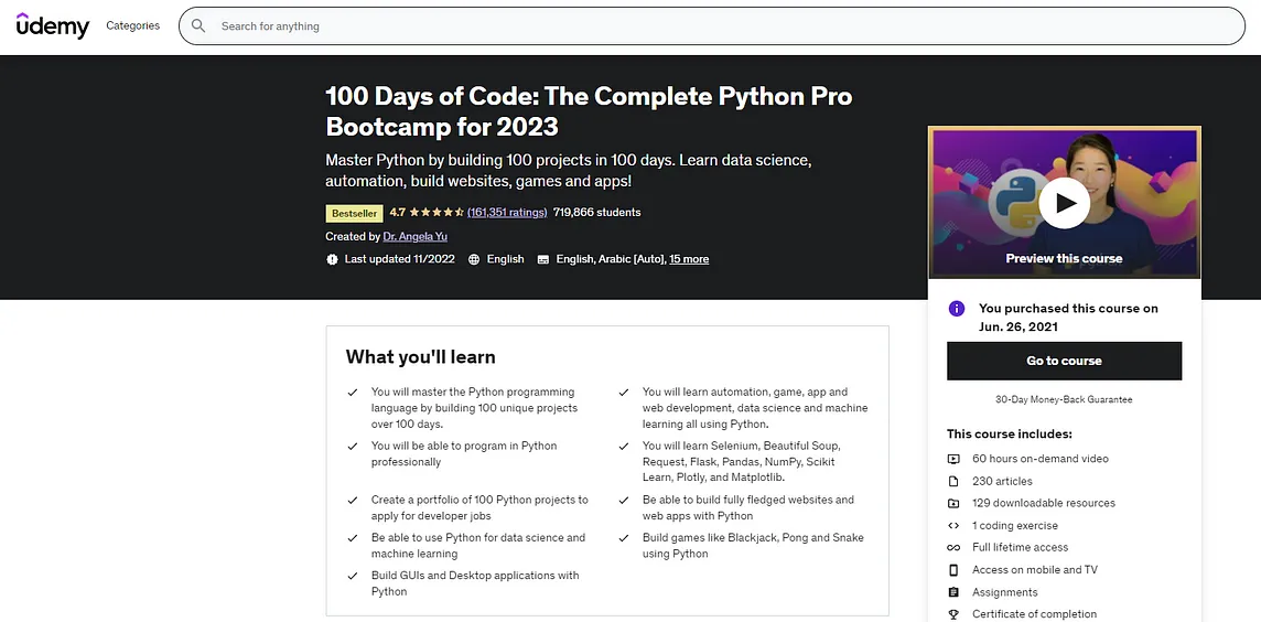 100 days of python