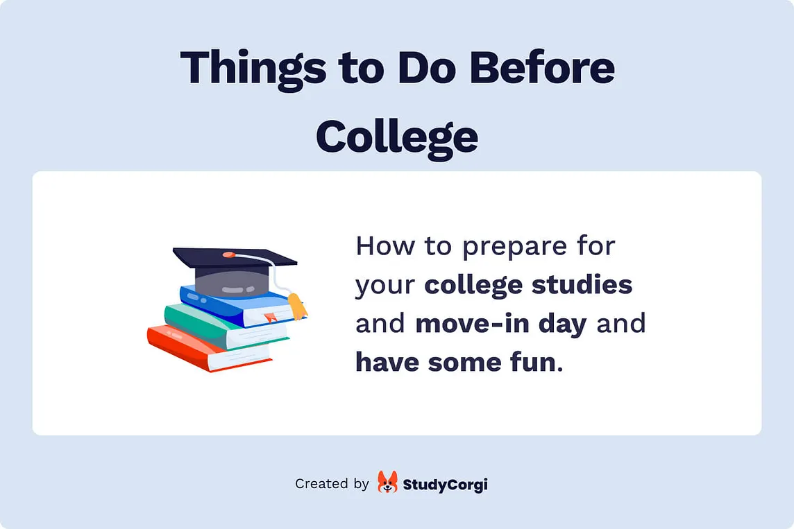 Things to do before college