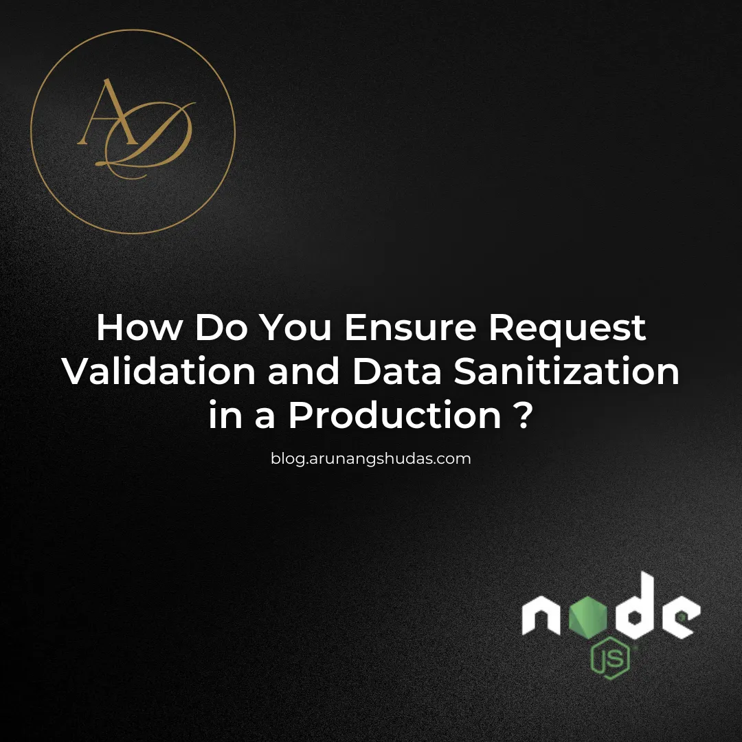 How Do You Ensure Request Validation and Data Sanitization in a Production Express.js Application?