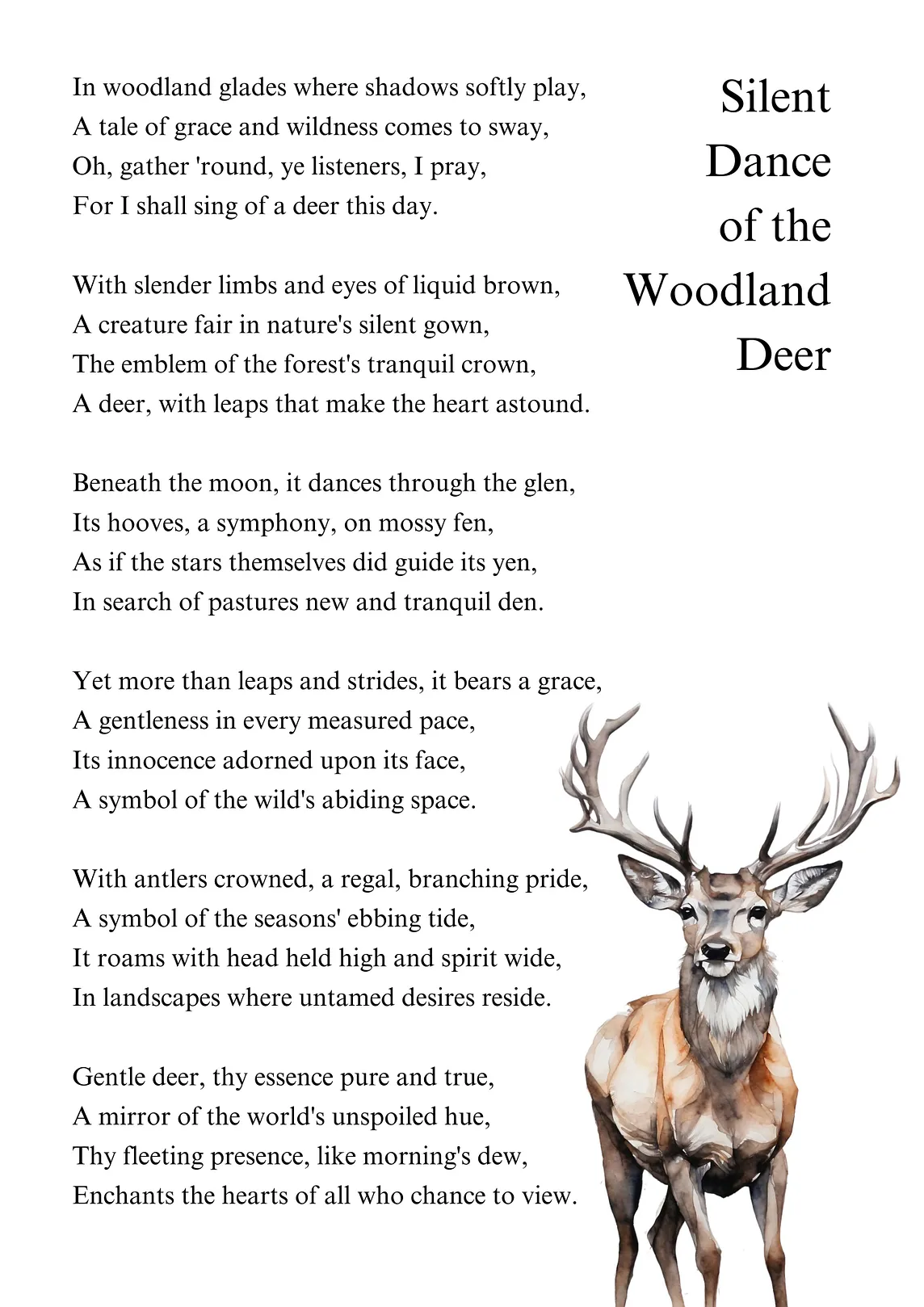 Silent Dance of the Woodland Deer