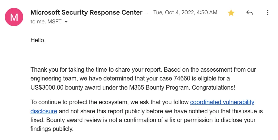 Reflected XSS Leads to 3,000$ Bug Bounty Rewards from Microsoft Forms