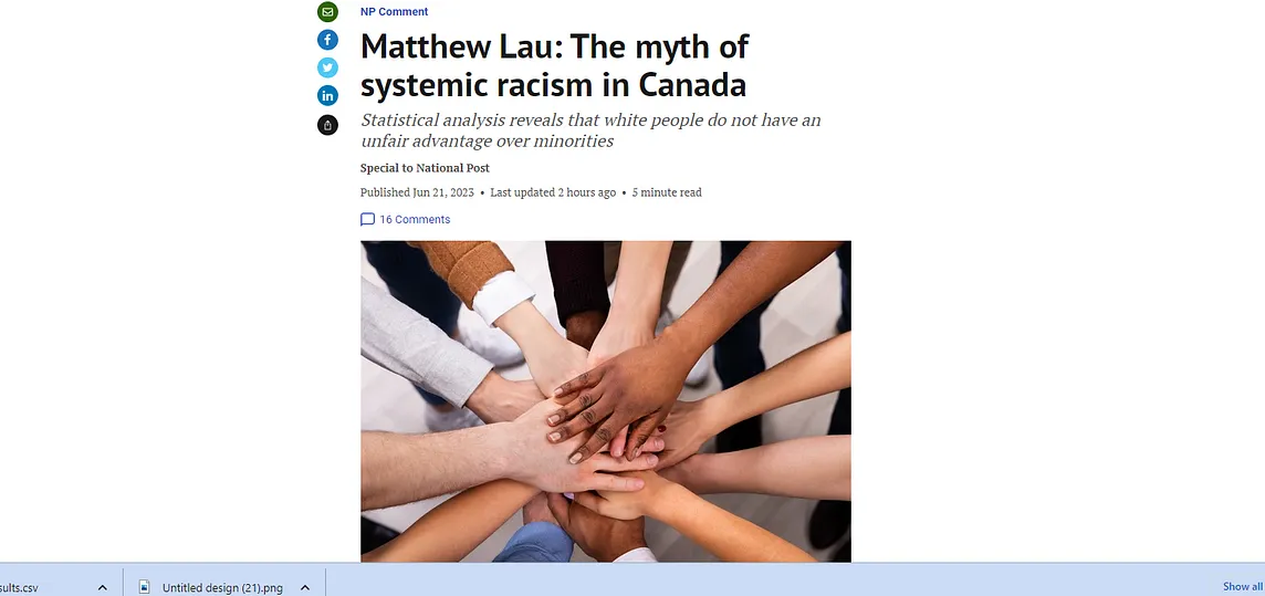 Unpacking Matthew Lau’s Article: A Closer Look at Systemic Racism in Canada