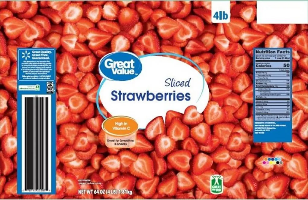 Recall on Great Value Sliced Strawberries, Great Value Mixed Fruit Great Value Antioxidant Blend…