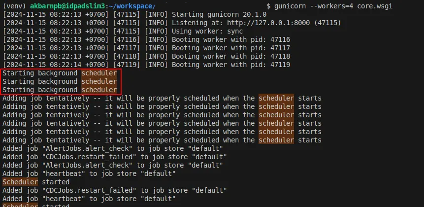 Realiable Django Scheduled Jobs on Gunicorn