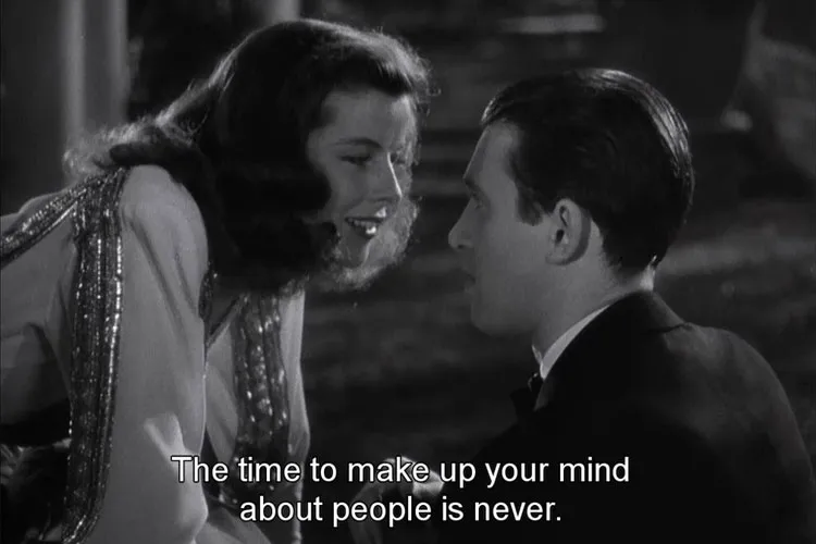 Katharine Hepburn and Cary Grant in The Philedelphia Story