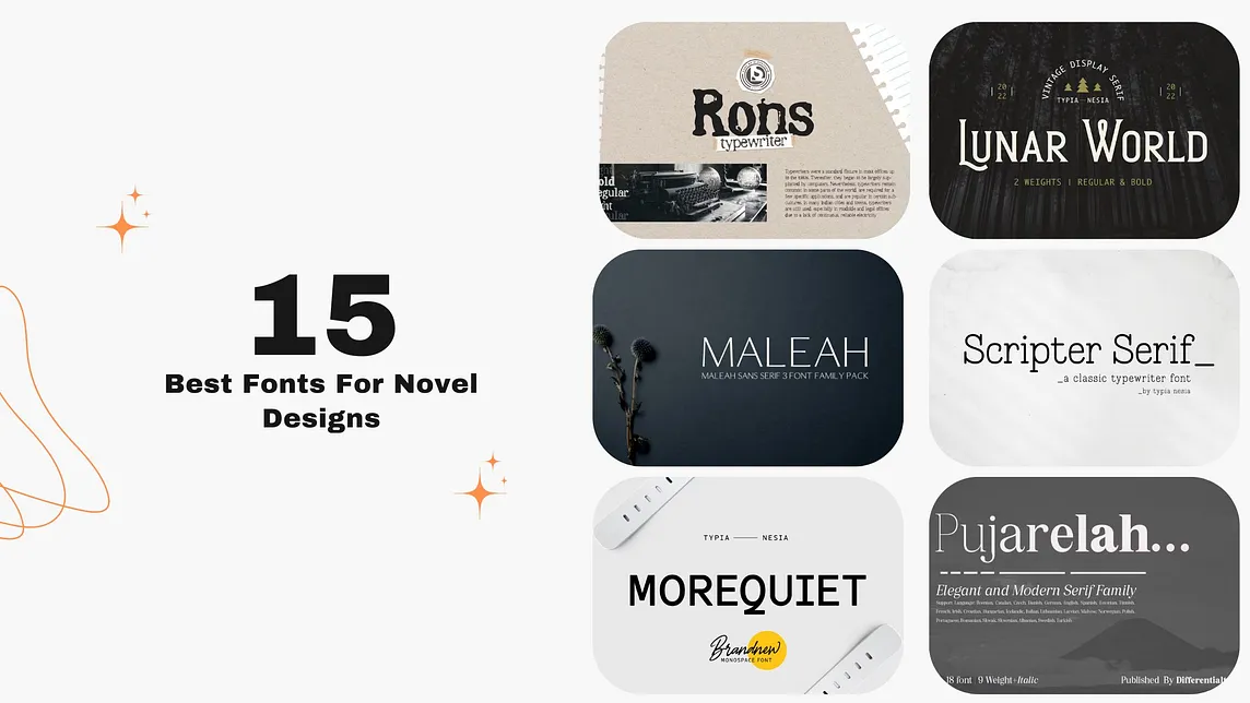 15 Best Fonts For Novel Designs