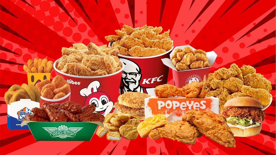 What are the main types of fried chicken offered at KFC?