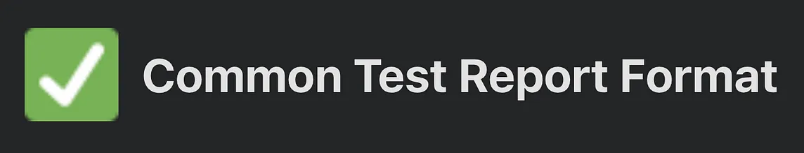 A JSON Test Results Data Format