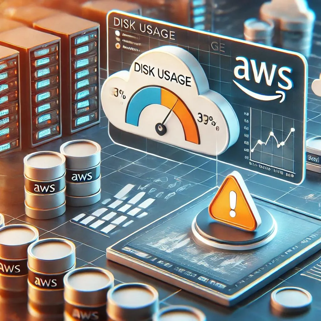 How Can I Monitor Disk Usage on AWS and Get Notified When It Exceeds a Certain Percentage?