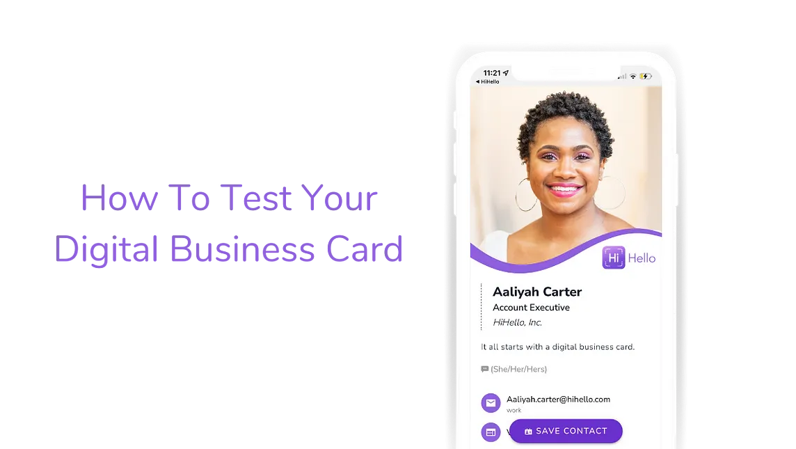 How To Test Your Digital Business Card