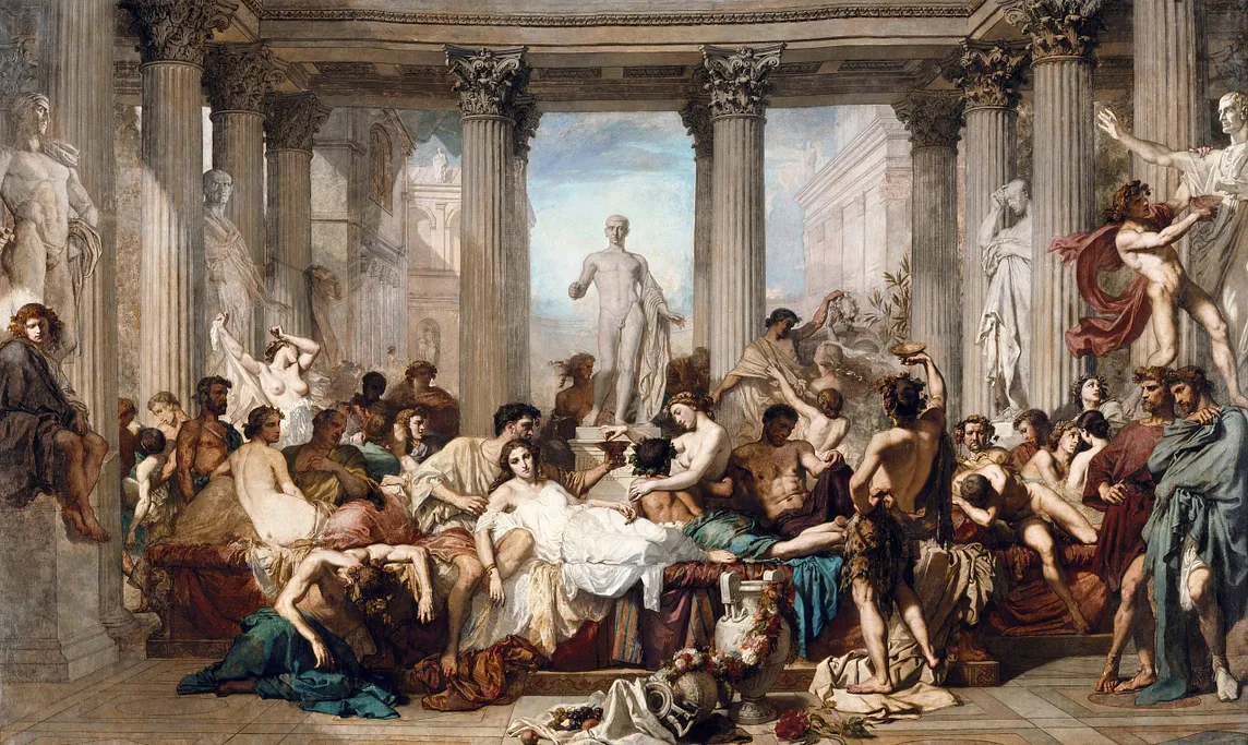 Romans during the Decadence, by Thomas Couture (1847)