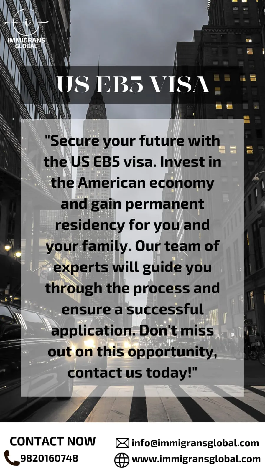 Get an EB5 visa with expert guidance!