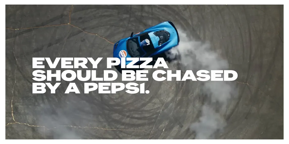 Here’s something I saw — Pepsi chasing pizza to be the perfect chaser