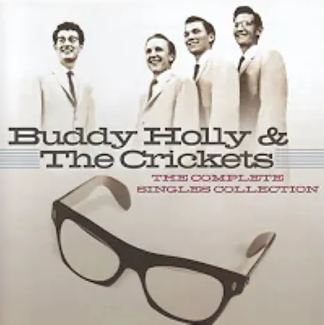 Album Cover for “Buddy Holly & The Crickets, The Complete Singles Collection” retrieved from YouTube music location.