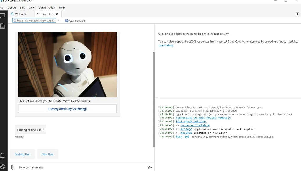 Create chatbot using bot framework sdk and LUIS — Part 1