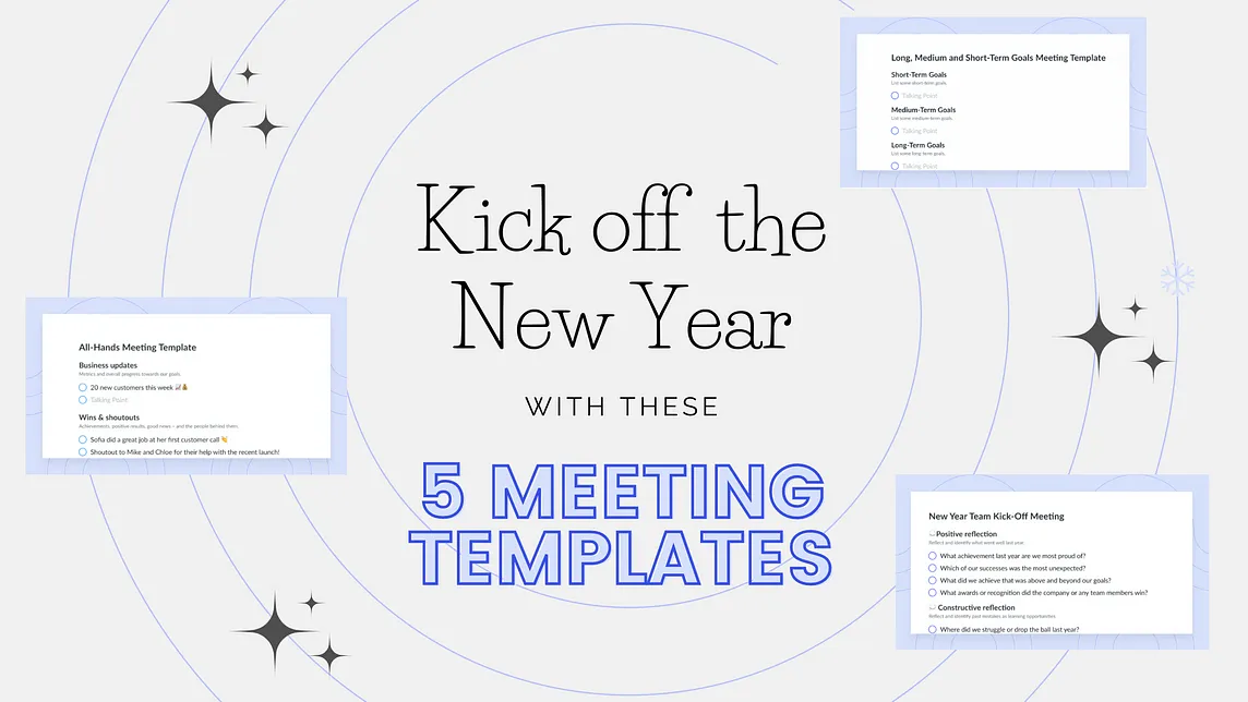 5 New Year Team Meeting Templates to Kick-Off 2024 on the Right Foot