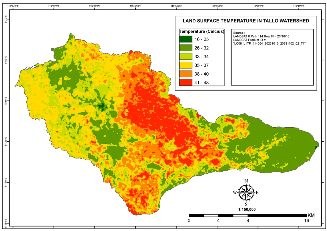 Mapping Land Surface Temperature (LST) using Landsat-8 Imagery in ArcMAP