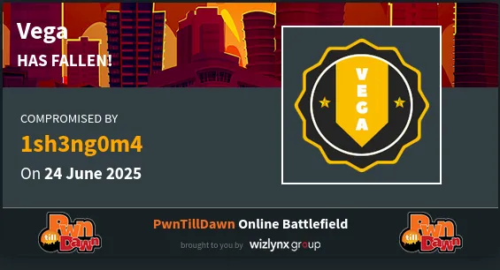 Vega PwnTillDawn || 10.150.150.222 Write-Up