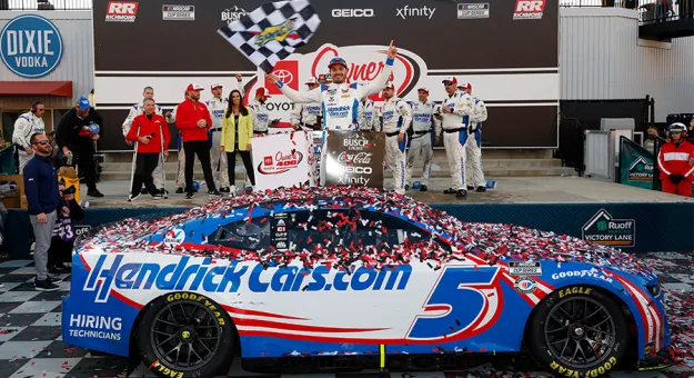 Kyle Larson Pays Tribute to Ricky Hendrick With a Paint Scheme and a Win!