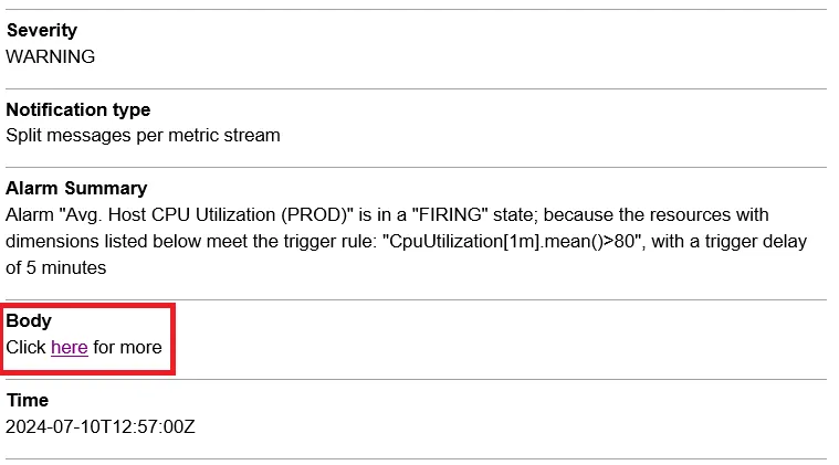 Create Dynamic Links for OCI Stack Monitoring Alarms and More