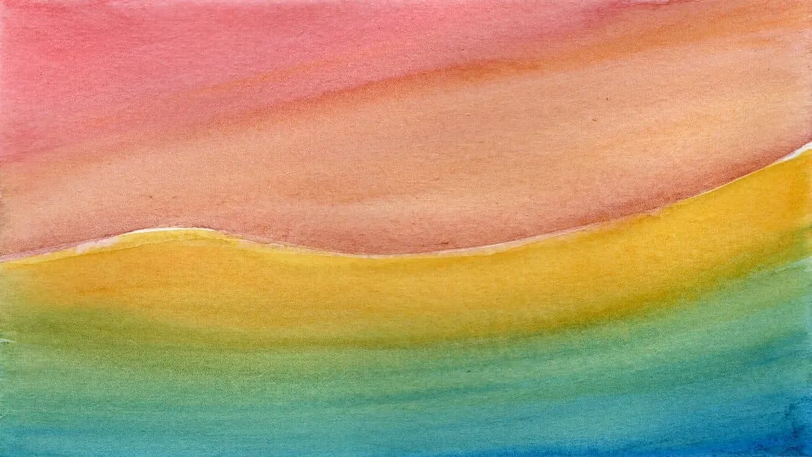 abstract rainbow watercolor