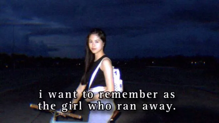 I want to remember as the girl who ran away.