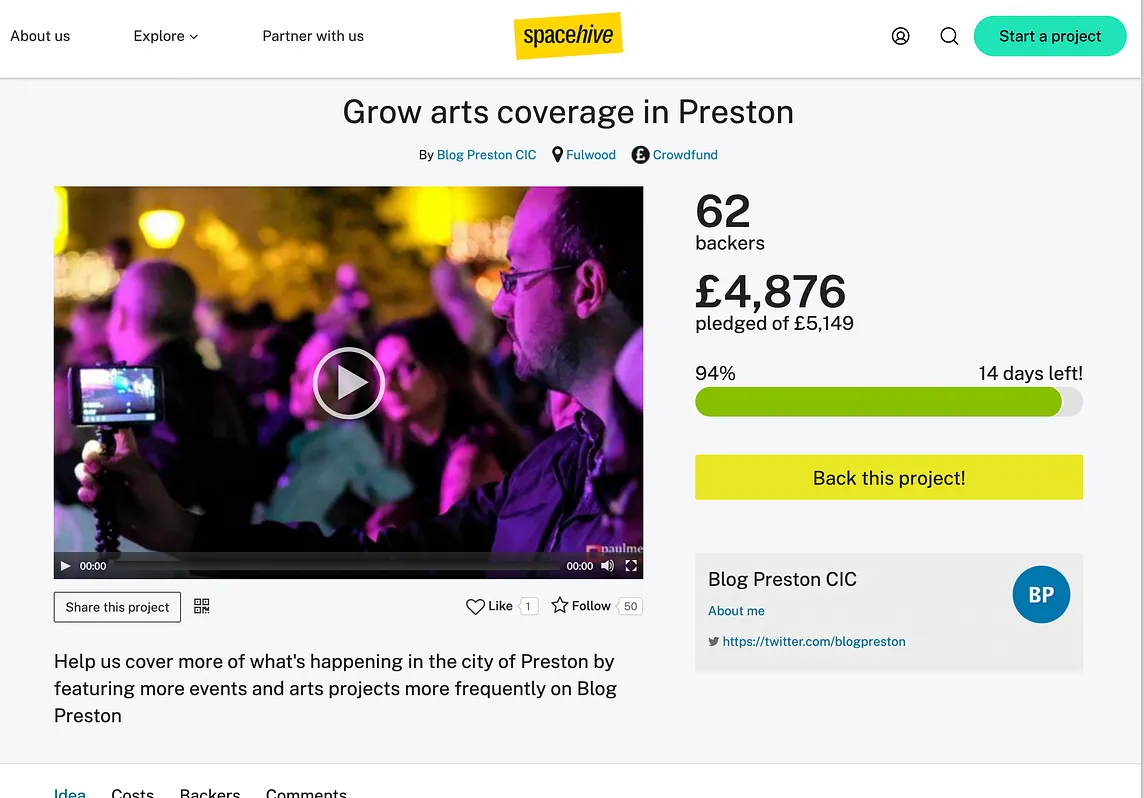 City news site closes in on target in arts coverage fundraiser