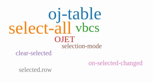 oj-table : select all and clear selected in oracle jet / oracle vbcs