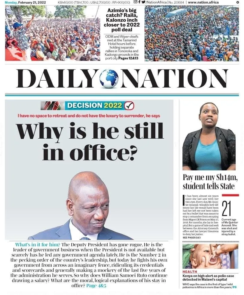 Kenya One Tribe — President Elect William Ruto vs. Raila Odinga