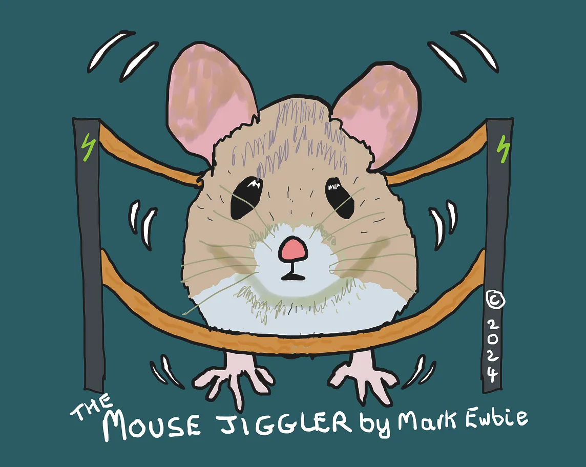 A mouse being jiggled — the Mouse Jiggler