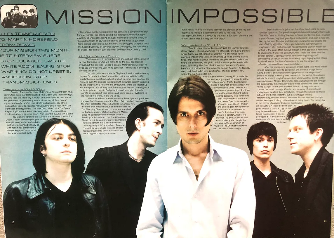 Suede interview, October 1996