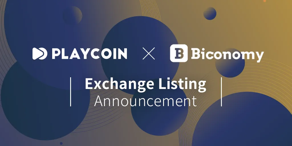 플레이코인 상장 공지/PlayCoin listing announcement