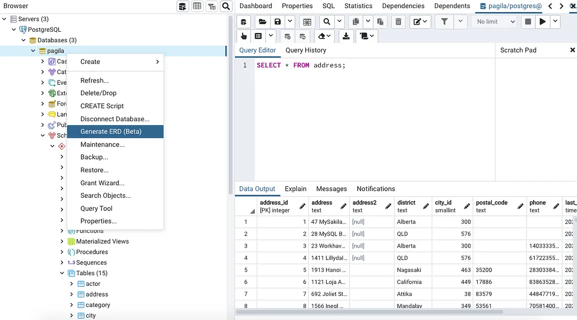 Creating a SQL Entity Relationship Diagram (ERD)