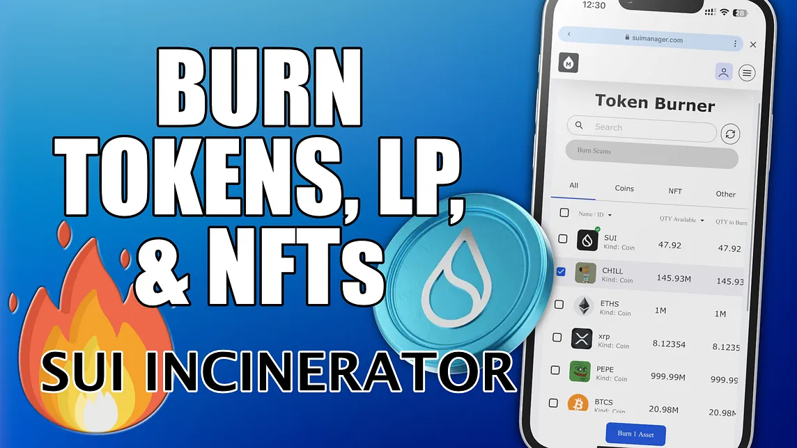 Sui Incinerator — Burn Tokens, NFTs, LP (Liquidity Pool) and Scam Coins on Sui