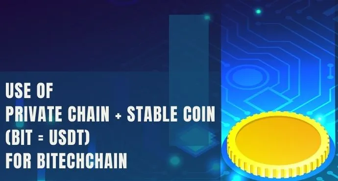 Use of Private Chain + Stable Coin (Bit = USDT) for Bitechchain