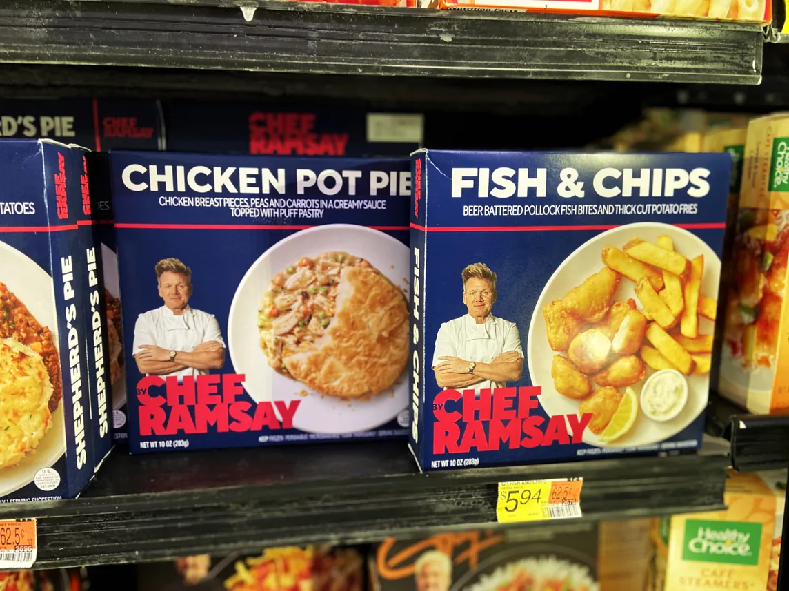 Gordon Ramsay Frozen Meals at Walmart.