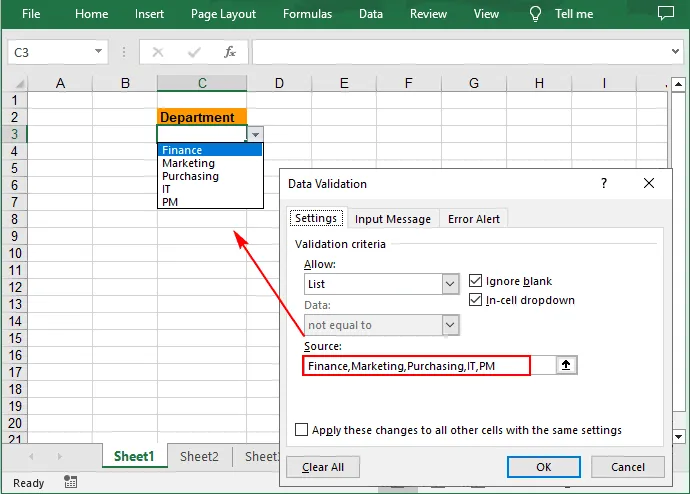 Create a Drop-Down List in Excel Using C# — A Free Solution